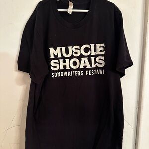 Songwriters Festival Black Graphic T-Shirt - Muscle Shoals